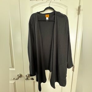 Ruby Rd. Casual Black Open Front Cardigan 3x